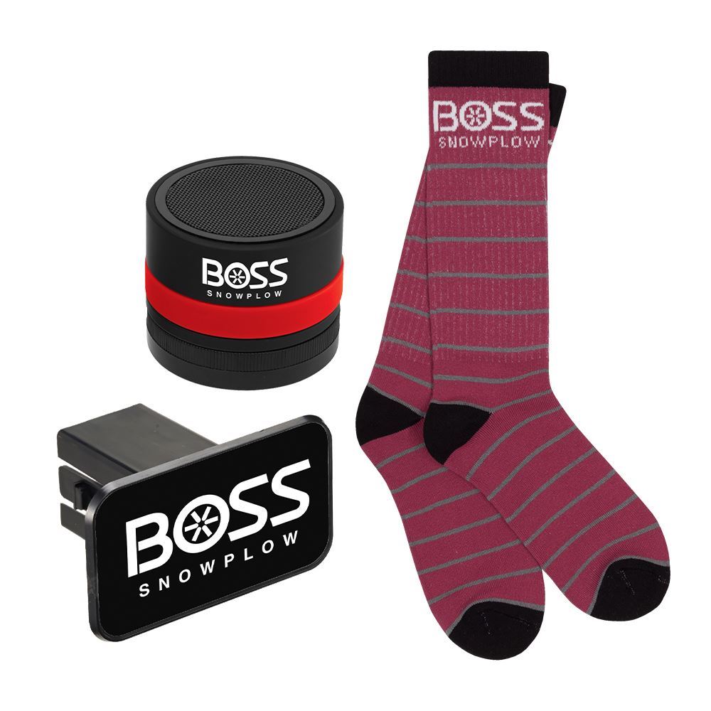 BOSS Plow Gear Store BOSS Plow Socks, Trailer Hitch Cover, + Speaker