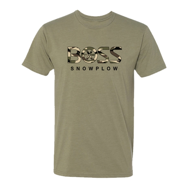  BOSS Camo Logo Tee Product Image on white background