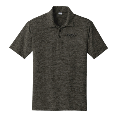 Men's Grey Black Electric Polo product image on  white background