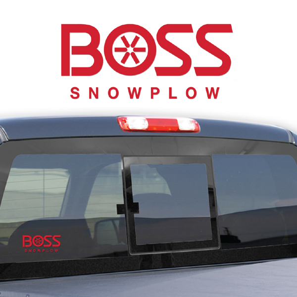 BOSS Snowplow 8" Red Decal product image on white background