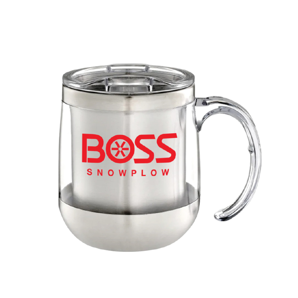 BOSS Clear Double Walled Mug product image on white background