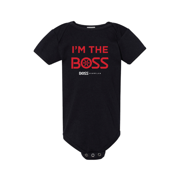 Onesie "I'm the Boss" product image on white background