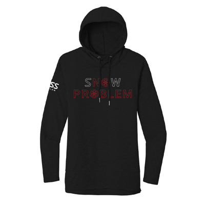 Snow Problem Ladies Hoodie product image on white background