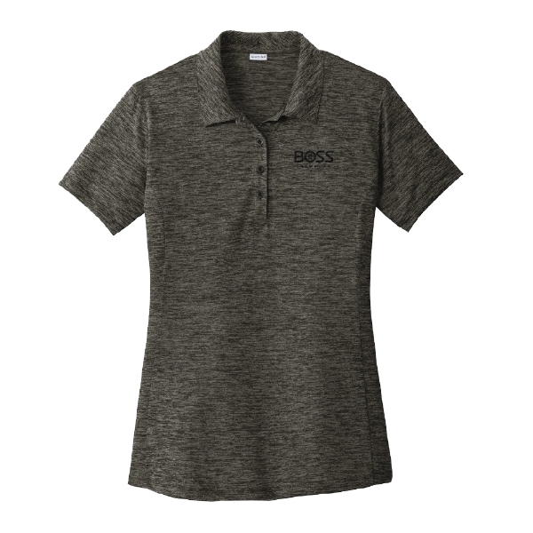 BOSS Ladies Grey Black Electric Polo		