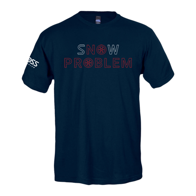 Snow Problem Tee Product Image on white background