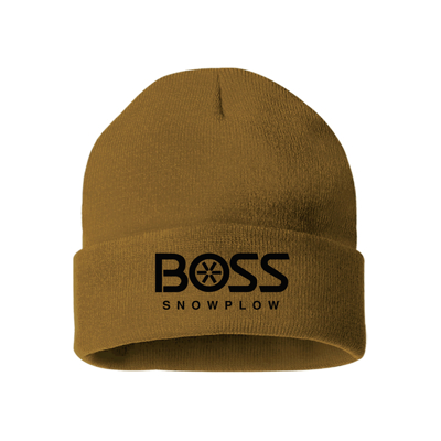 BOSS Canvas Beanie Front Image on white background