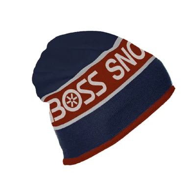 Boss Skull Beanie Product Image on white background