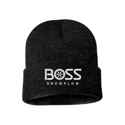 Black Beanie Product Image on white background