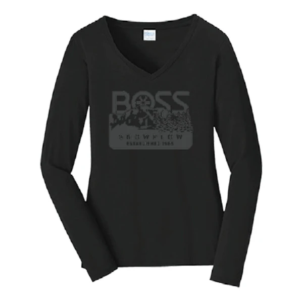 Ladies' Long Sleeve Product Image on white background