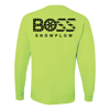 Hi-Vis Unisex Long Sleeve Back Image on white background