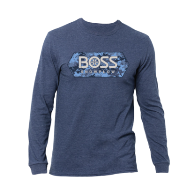 Image of the BOSS Mens Digi Camo Long Sleeve with the BOSS Snowplow graphic on the front