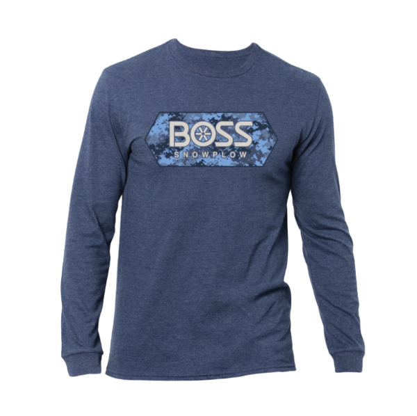 Image of the BOSS Mens Digi Camo Long Sleeve with the BOSS Snowplow graphic on the front