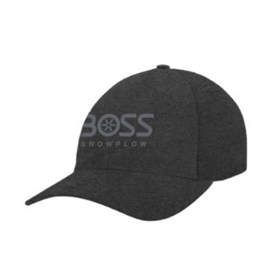 Image of the Grey Dad Cap with the BOSS Snowplow logo on the front