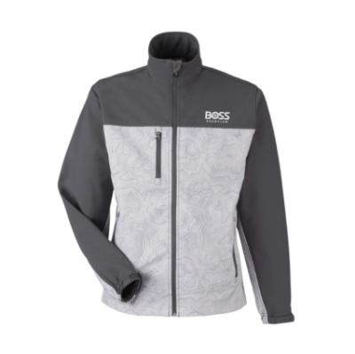 Front image of the BOSS Dri Duck Jacket with the white BOSS Snowplow logo on the left chest