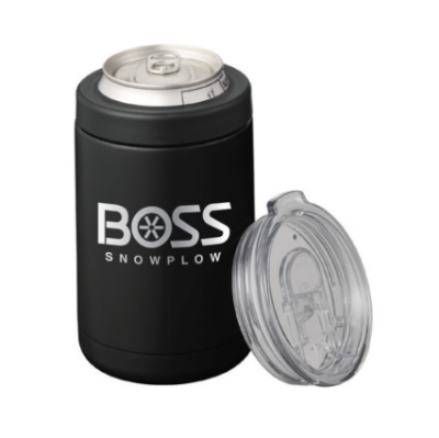 Image of the BOSS Hard Can Cooler with the BOSS Snowplow logo on the front