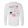 BOSS Snowplow Grid long sleeve shirt back view with plow diagram and “BOSS TOUGH” text