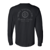 BOSS Snowplow Restore Order long sleeve shirt back view with tonal circular logo and script text