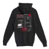 BOSS Snowplow Grid hoodie back view with plow diagram and “BOSS TOUGH” text